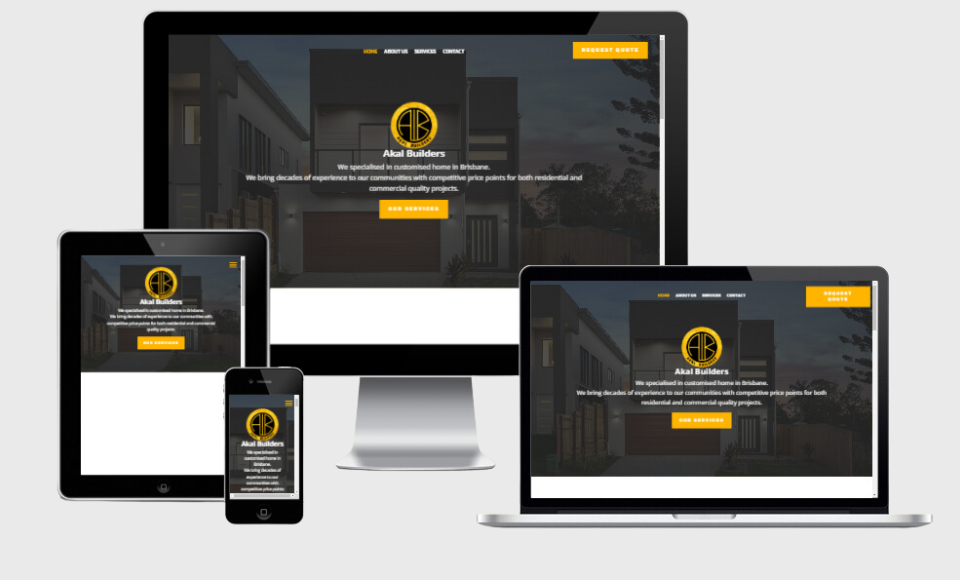 Custom Design Home Akal Builders web design by WebMinds